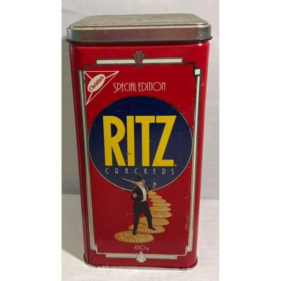 Christies Ritz Crackers Tin Special Edition Puttin on the Ritz 9" Dance 1990 - Picture 5 of 11